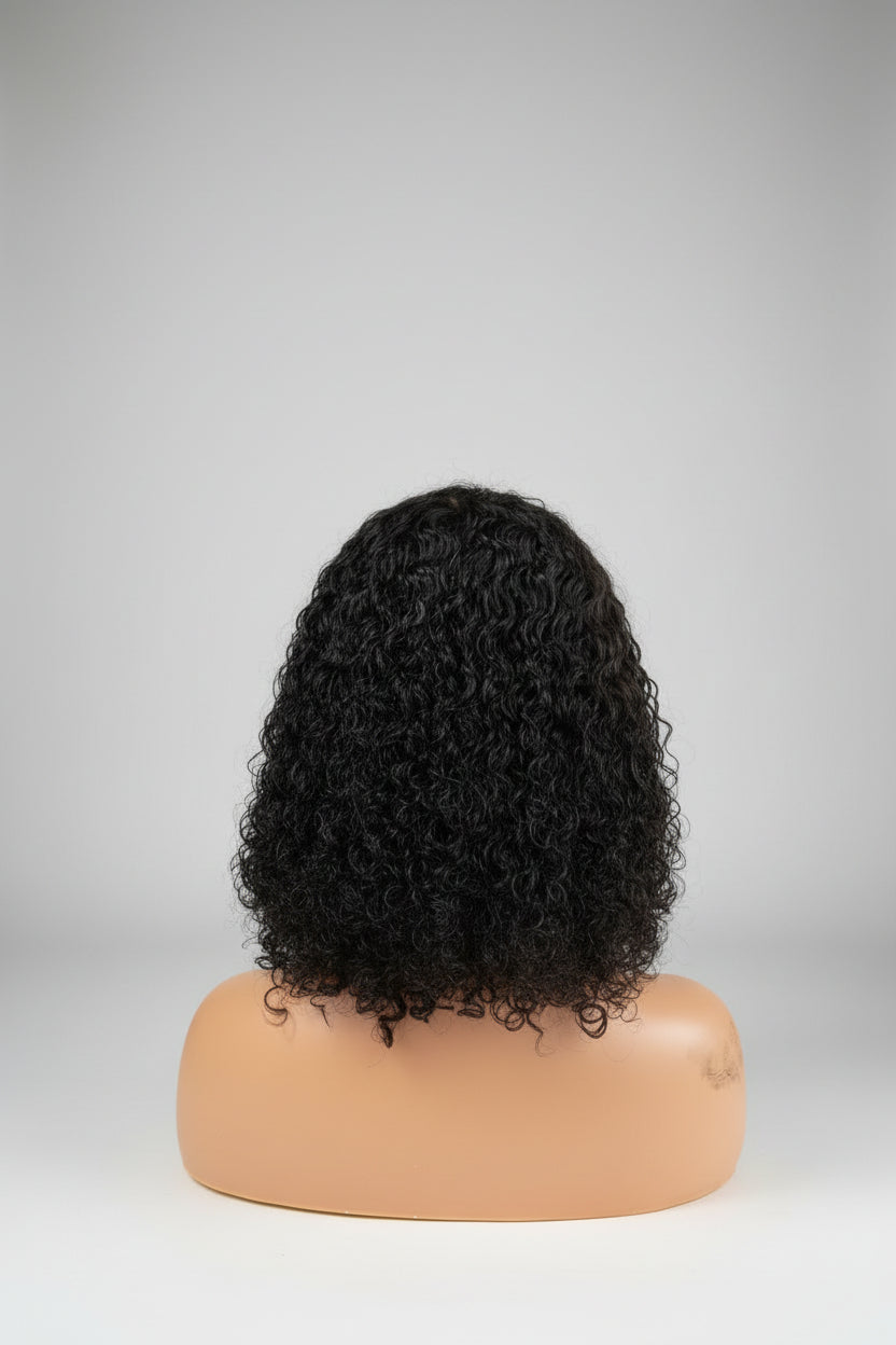 Premium Single Drawn Jerry Curl Collection: Glueless 4x4 Lace Closure Wig