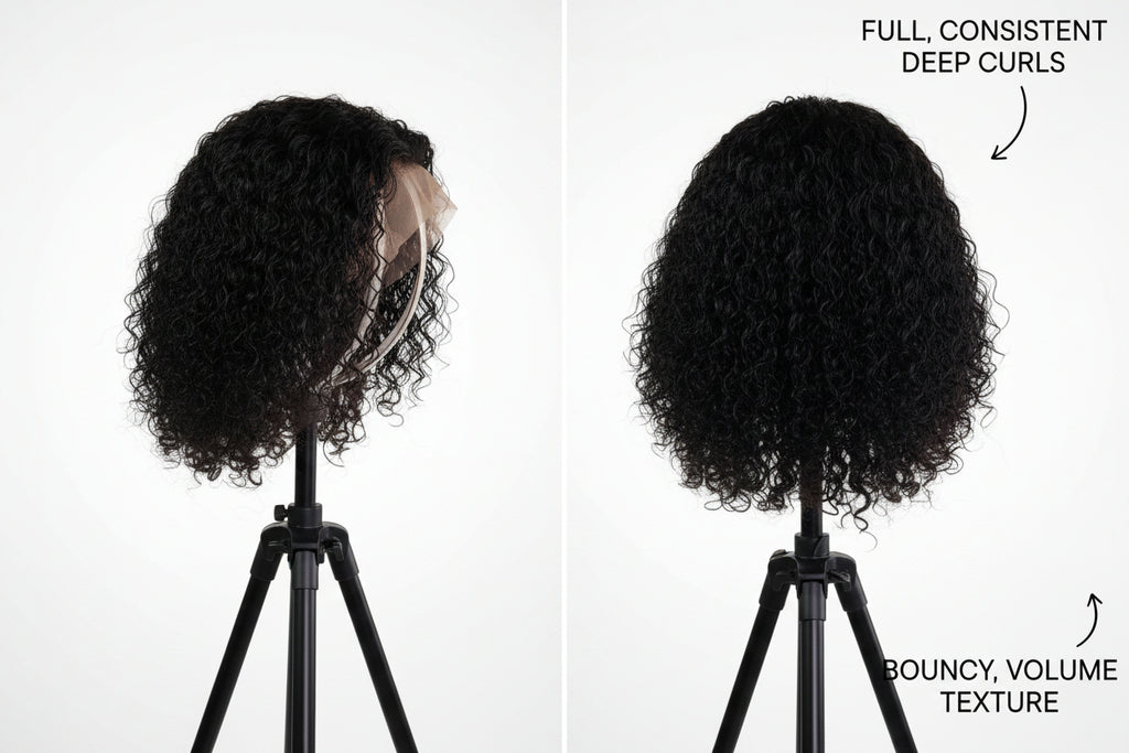 Premium Single Drawn Jerry Curl Collection: Glueless 4x4 Lace Closure Wig